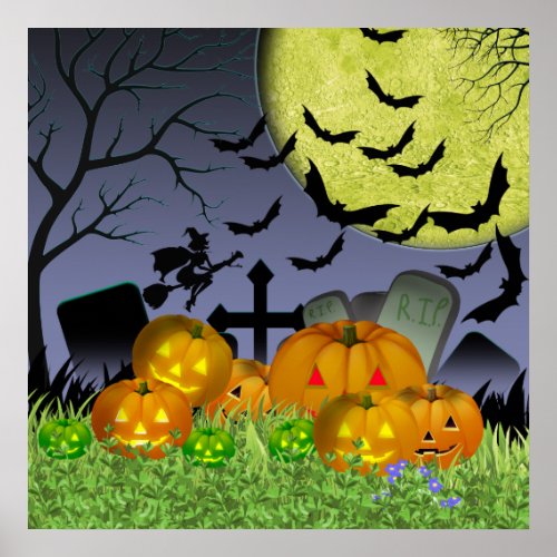 Halloween Scene Poster