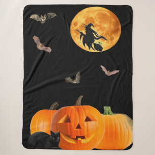 Halloween Scene Sherpa Blanket