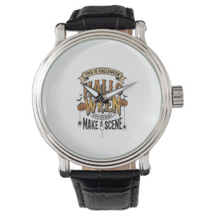 Halloween Scene Shirt Vintage Engraving Pumpkin De Watch