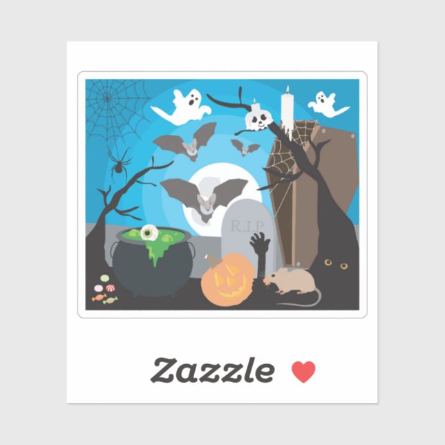 Halloween Scene Sticker (Sheet)