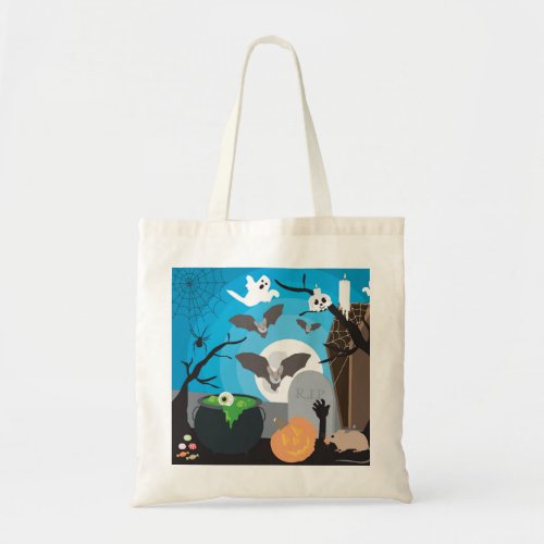 Halloween Scene Tote Bag