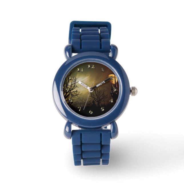 Halloween Scene with Mystical Castle Watch (Front)