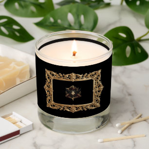 Halloween Scented Candle Gold Frame