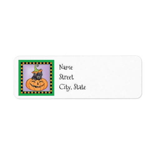 Halloween Schipperke Label