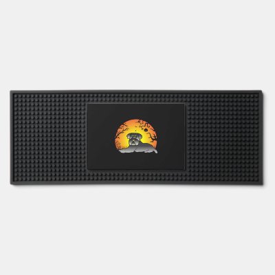 Halloween Schnauzer Dog Lover T-shirt Bar Mat
