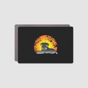 Halloween Schnauzer Dog Lover T-shirt Car Magnet