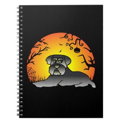 Halloween Schnauzer Dog Lover T-shirt Notebook