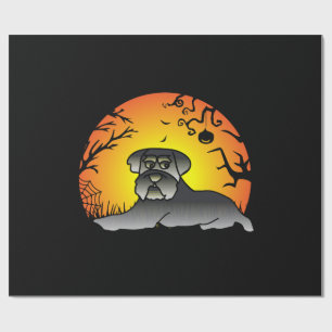 Halloween Schnauzer Dog Lover T-shirt Wrapping Paper