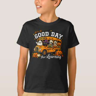 Halloween School Bus It’s a Good Day for Learning T-Shirt