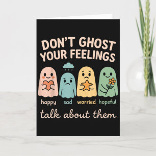 Halloween School Psychologist Shirt Dont Ghost You Card