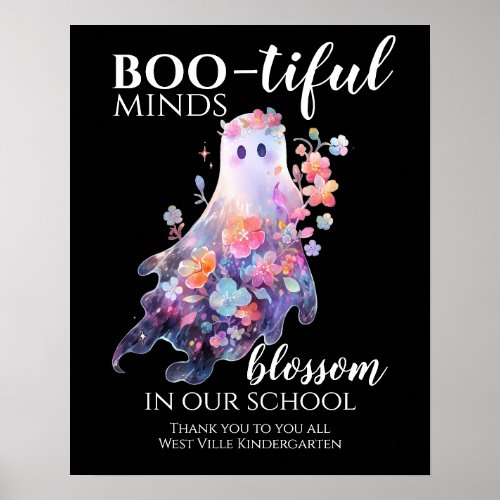 Halloween School Staff Thank You Poster