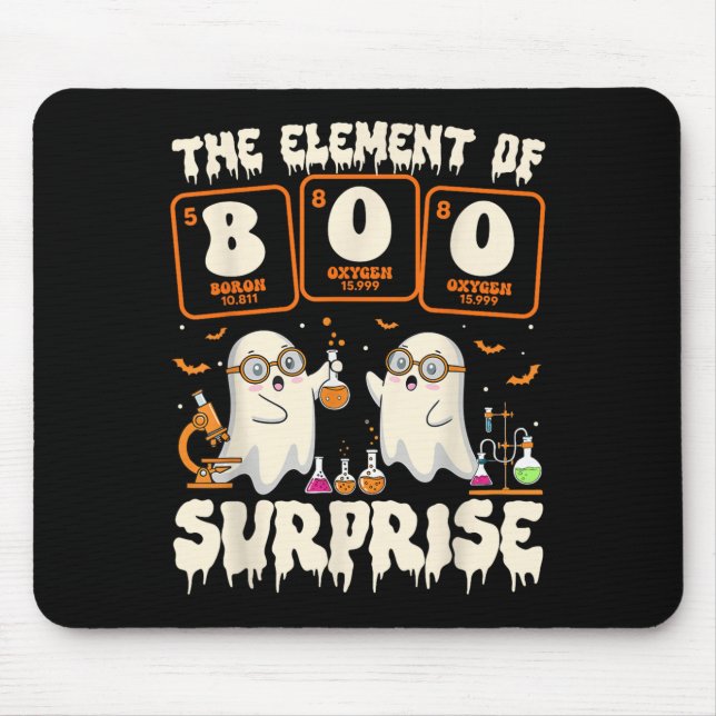 Halloween Science Ghost Teacher The Element Of Sur Mouse Pad (Front)