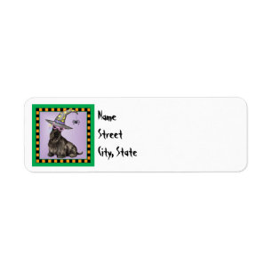 Halloween Scottish Terrier Label