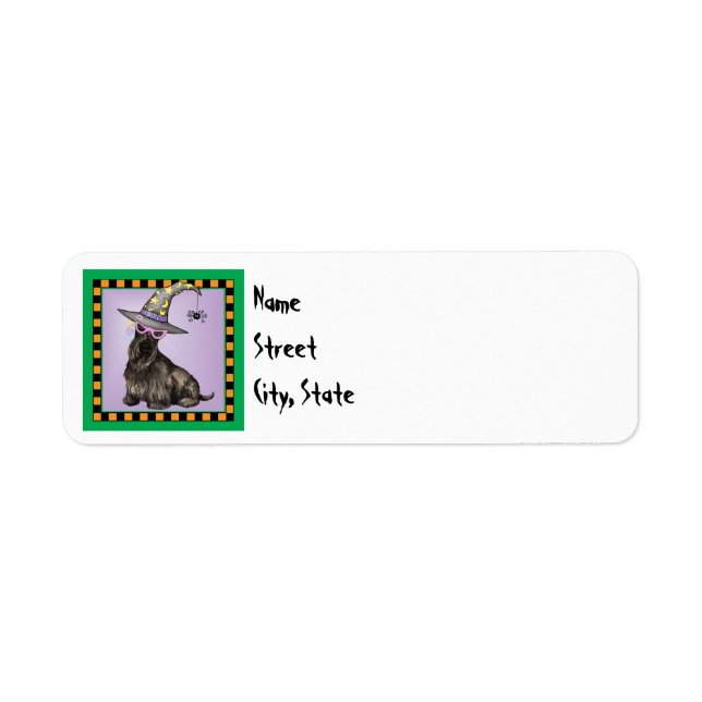 Halloween Scottish Terrier Label (Front)