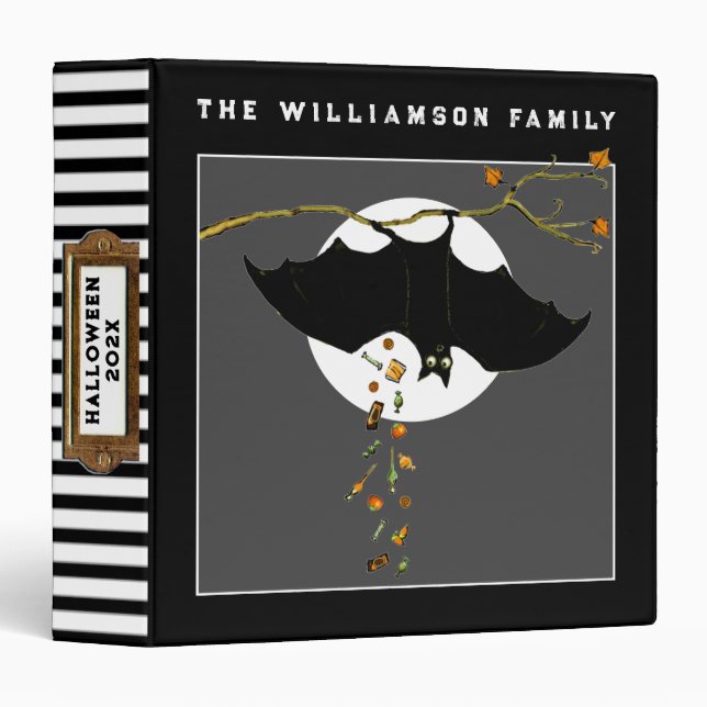 Halloween Scrapbook Photo Album 3 Ring Binder (Front/Spine)