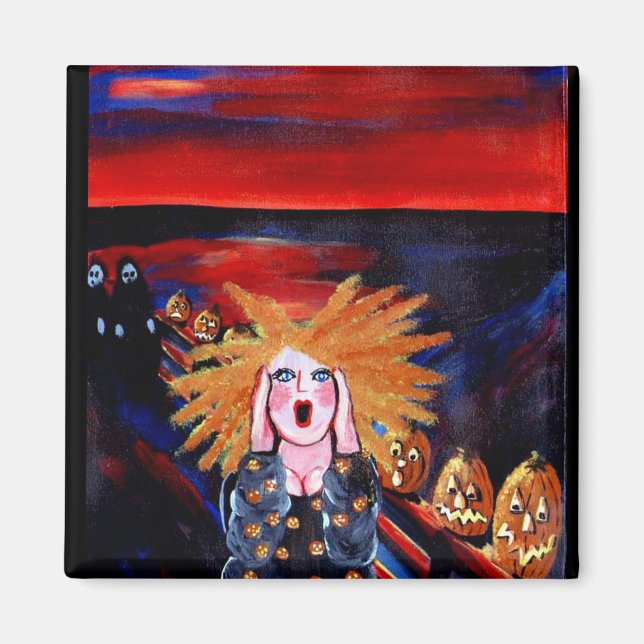 Halloween Scream Diva Magnet (Front)