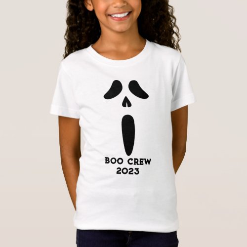 Halloween Scream face Boo Crew 2024 jack o lantern T_Shirt