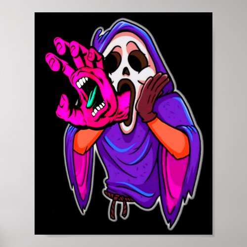 Halloween Screaming Ghost Halloween Scary Monster  Poster