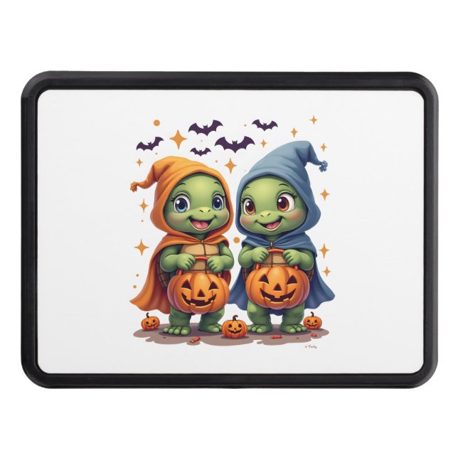 Halloween Sea Turtle Ghost Turtles T-Shirt Hitch Cover (Front)