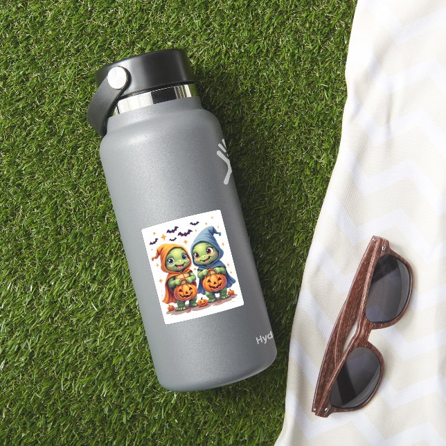 Halloween Sea Turtle Ghost Turtles T-Shirt Sticker (HydroFlask Insitu)