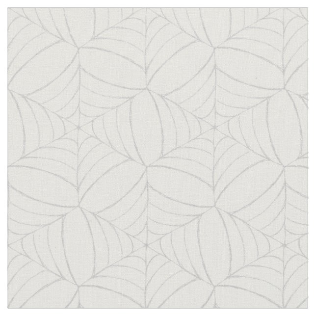 Halloween Seamless Cobwebs Geometric Pattern Funny Fabric (Close Up)