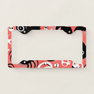 Halloween seamless pattern  license plate frame
