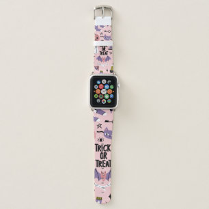 Halloween seamless pattern with different cute car apple watch band