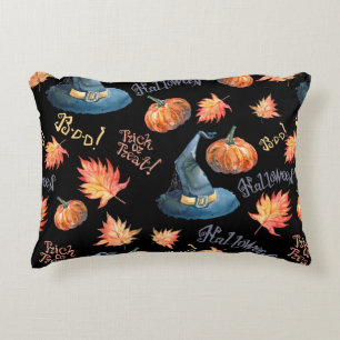 Halloween seamless pattern with halloween pumpkin, accent pillow