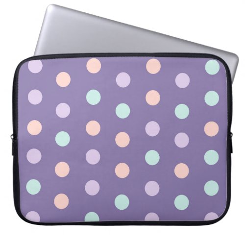 Halloween seamless pattern with polka dots isolate laptop sleeve