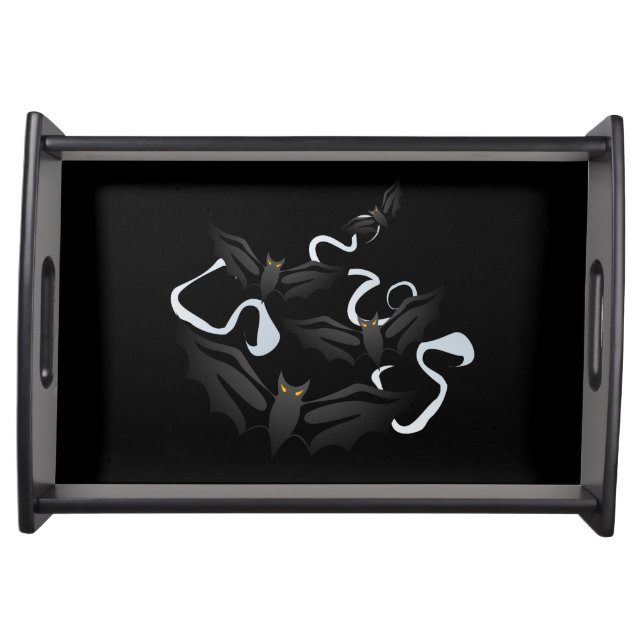 Halloween Serving Tray-Bats Tray (Front)