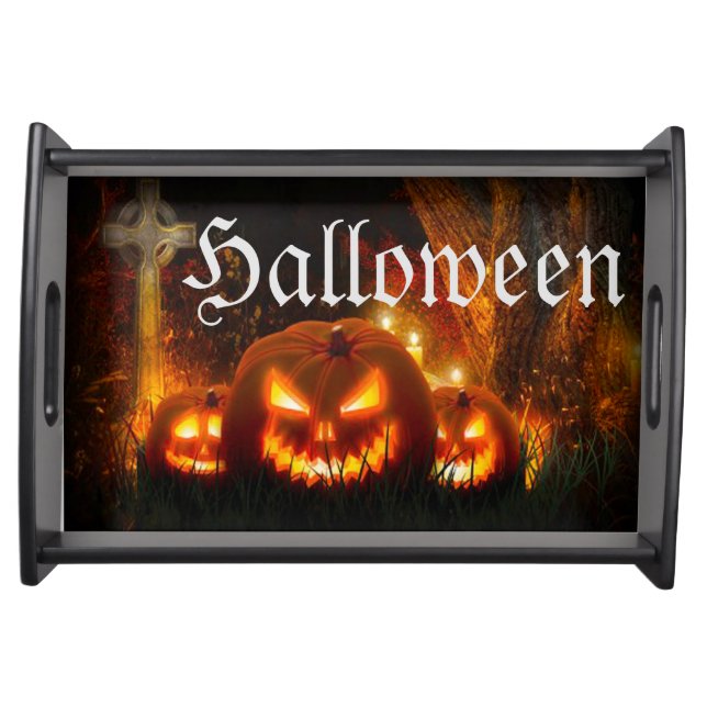Halloween Serving Tray/Pumpkins Serving Tray (Front)