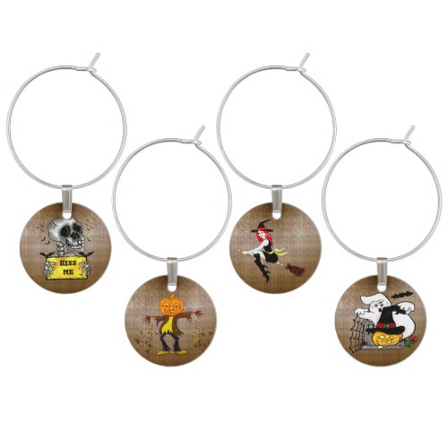 Halloween set wine charms