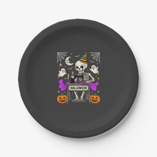 Halloween Sewing Skeleton Spooky Ghost Pumpkin Sew Paper Plates