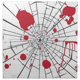 halloween shattered glass napkin