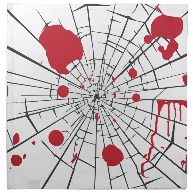 halloween shattered glass napkin (Front)