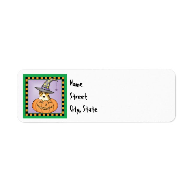 Halloween Sheltie Label (Front)