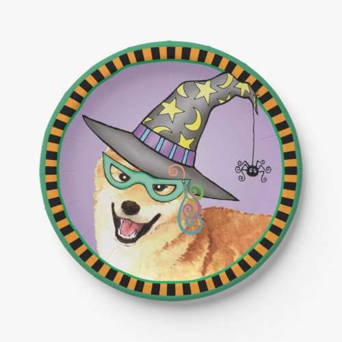 Halloween Shiba Inu Paper Plate