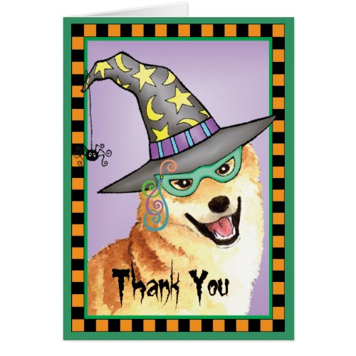 Halloween Shiba Inu Thank You Card