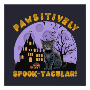 Halloween Shirt Black Cat Shirt Cat Lover Gift Poster