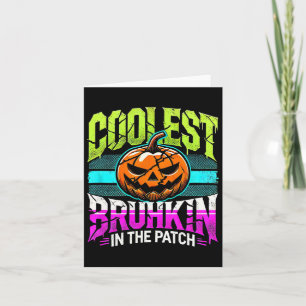 Halloween Shirt Boys Pumpkin Thanksgiving Bruh Hal Card