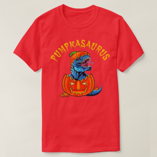 Halloween-Shirt Pumpkasaurus Dinosaur-ShirtBoy Pum T-Shirt (Design Front)