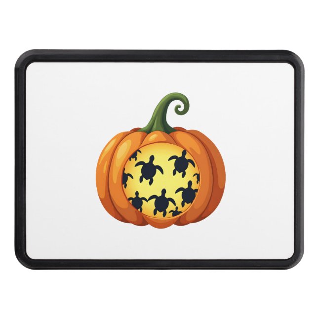 Halloween Shirt Pumpkin Turtle Sea Halloween Costu Hitch Cover (Front)