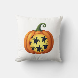Halloween Shirt Pumpkin Turtle Sea Halloween Costu Throw Pillow
