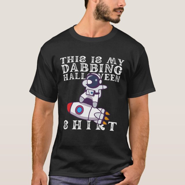Halloween Shirts For Boys Kids Girl Dabbing Space  (Front)