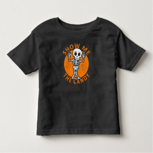Halloween Show Me The Candy Skeleton Toddler T-shirt
