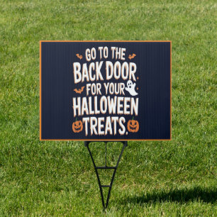 Halloween sign for trick-or-treaters