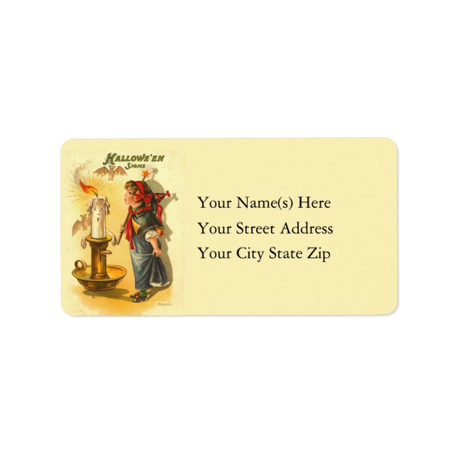 Halloween Signs Vintage Address Label (Front)