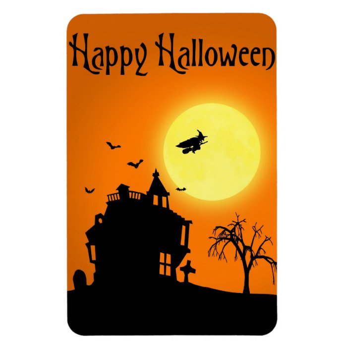 Halloween Silhouette Landscape   Flexible Magnet