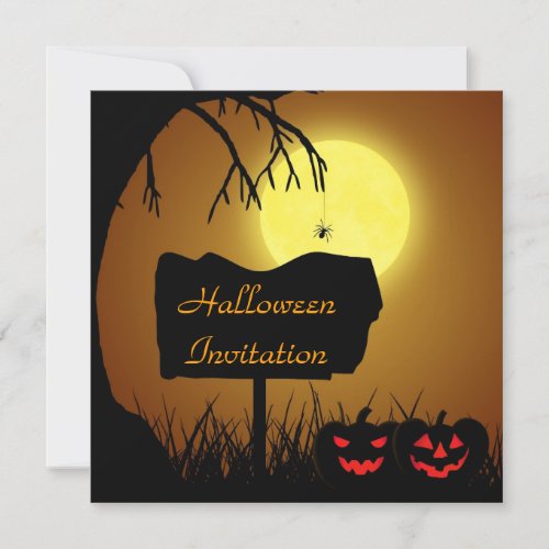 Halloween Silhouette Sign _ Party Invitation