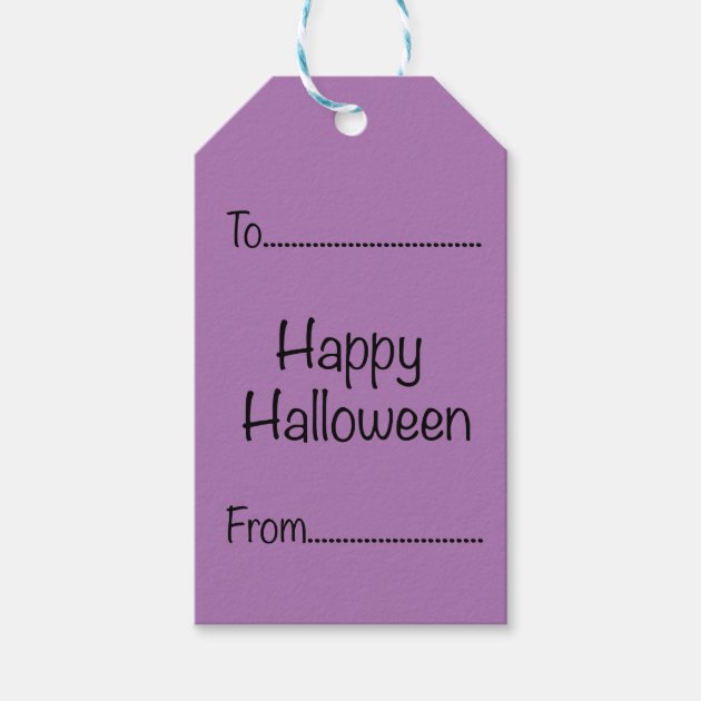 Halloween Silhouettes Bat Gift Tag